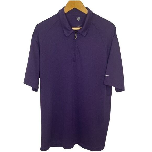 Nike Golf Cantigny‎ Purple Men's Polo with Vented Back - Picture 1 of 11